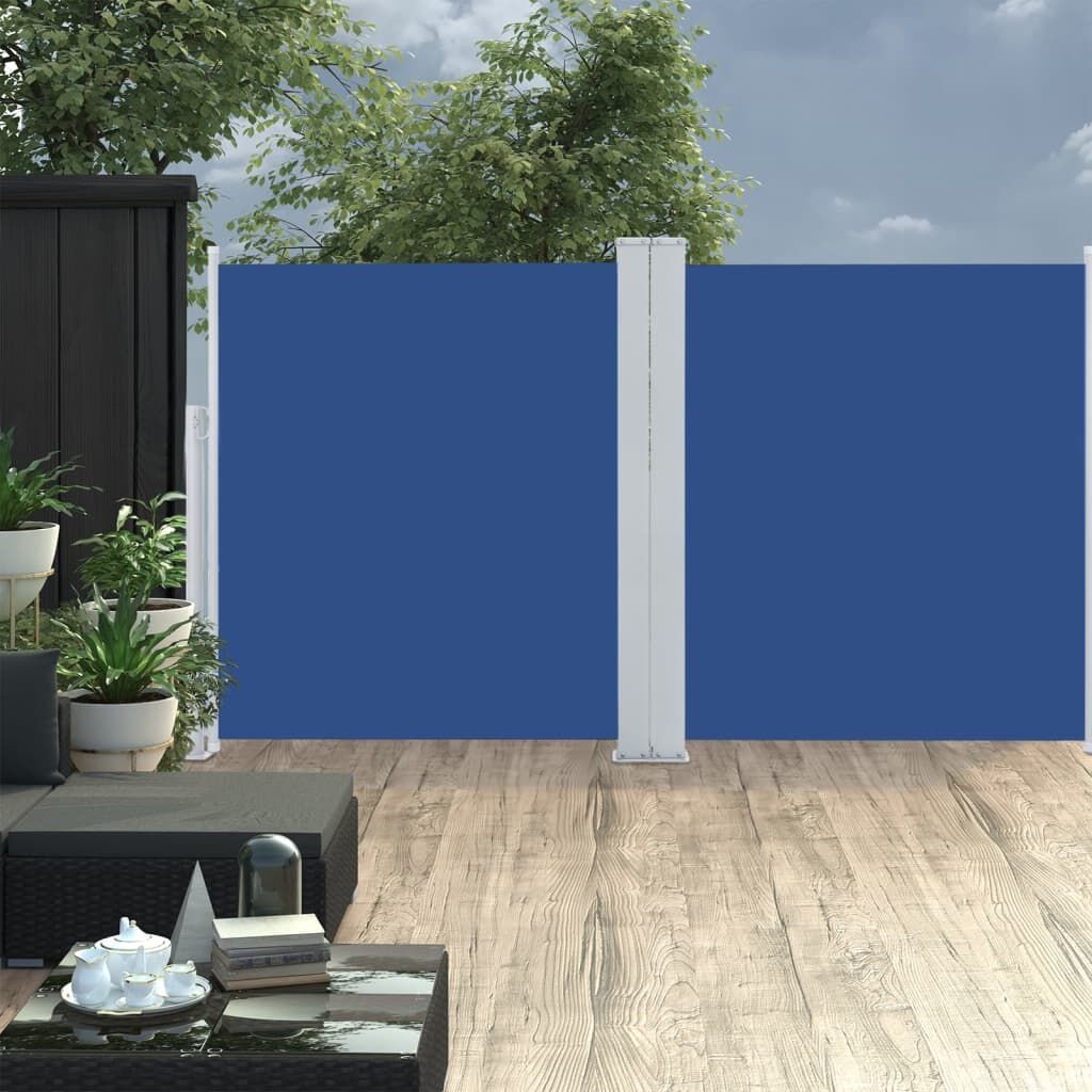 Vidaxl Toldo Lateral Retráctil Azul 160x600 Cm_1