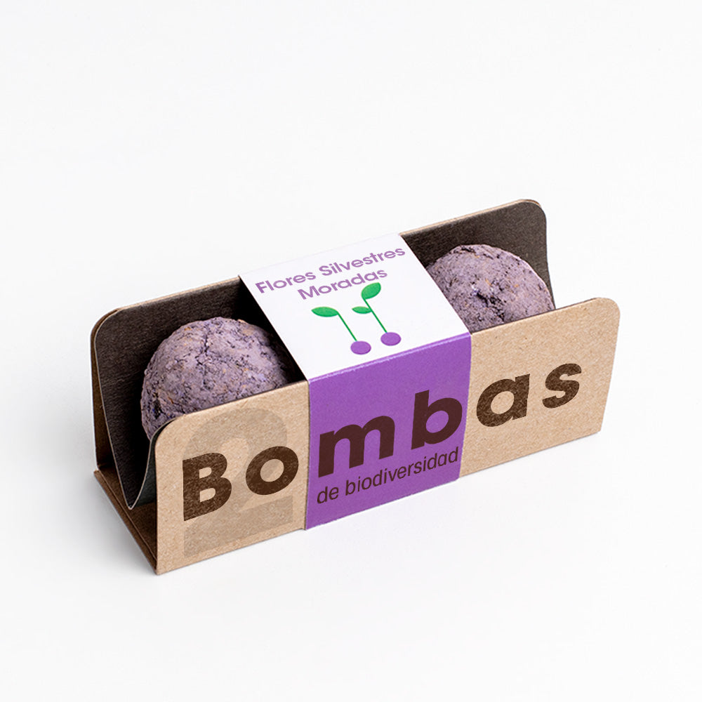 Bombas de Biodiversidad – Flores Silvestres Moradas para Polinizadores, Regalo - Resetea_0