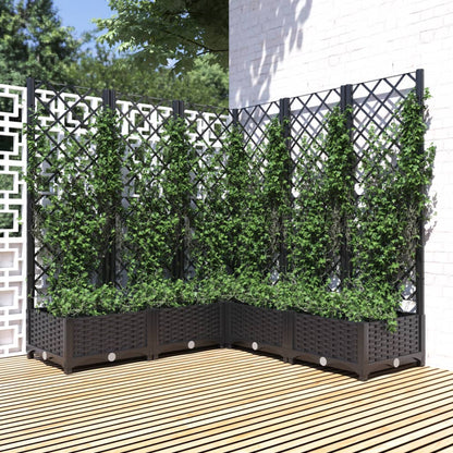 Jardinera Con Enrejado Pp Negro 120x120x121,5 Cm_1