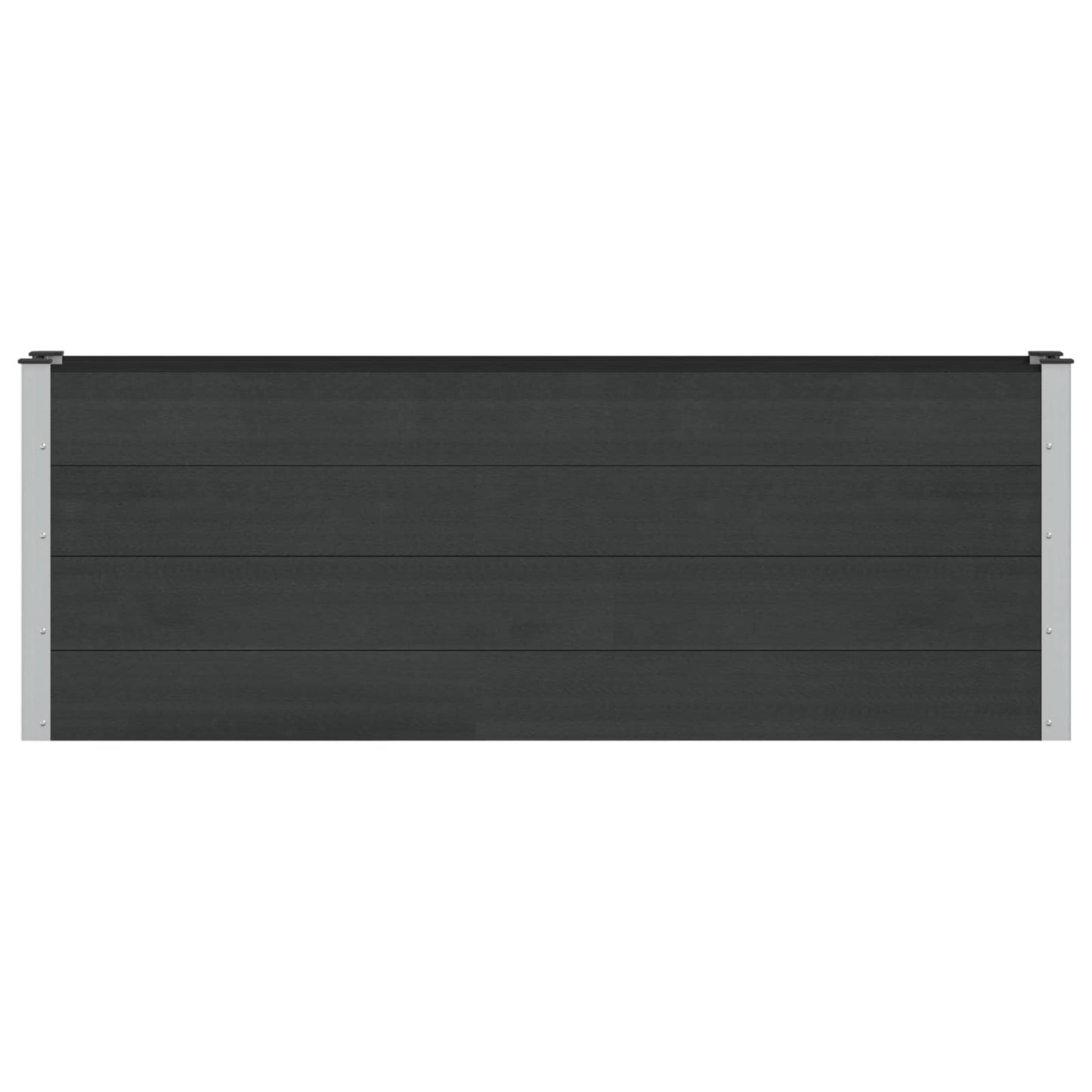 Arriate Elevado Negro 200 X 30 X 72 Cm Wpc Y Aluminio_0