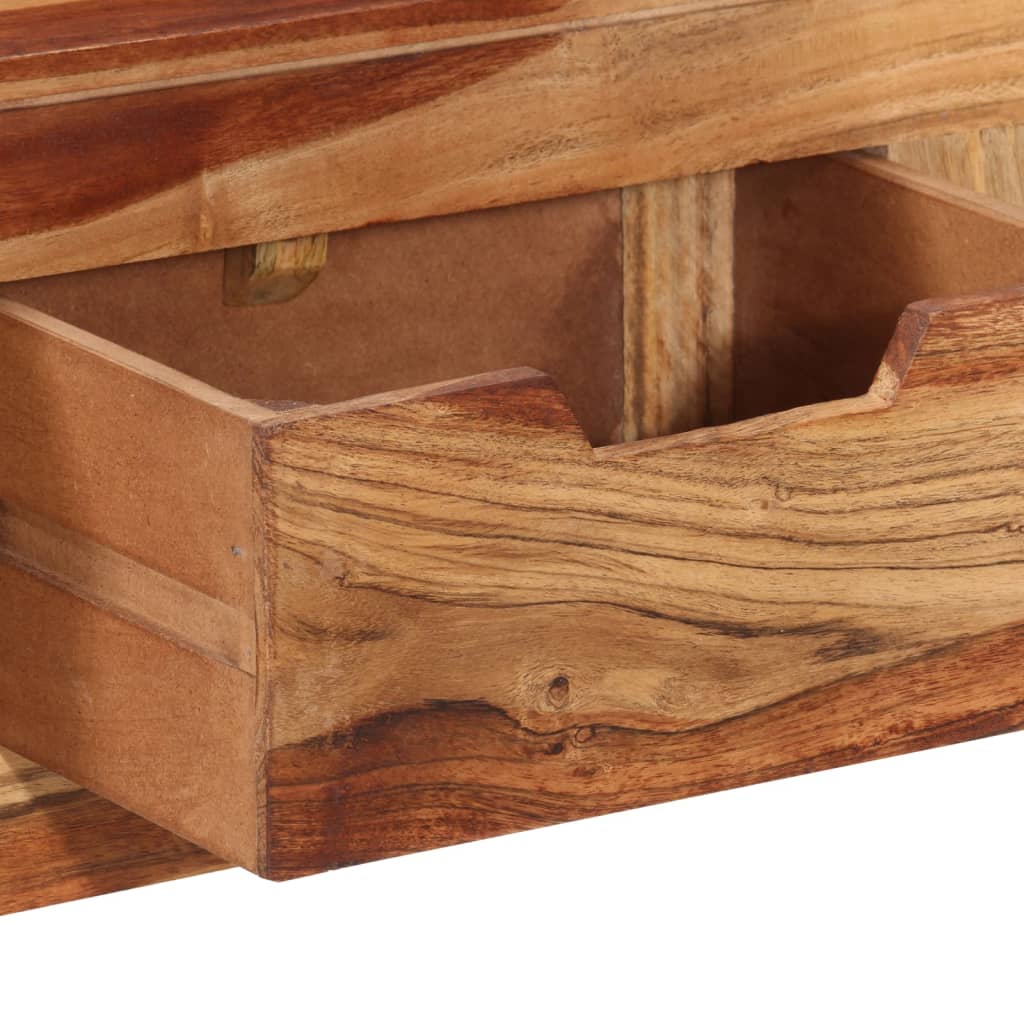 Mesa Consola Madera Maciza De Acacia 110x35x75 Cm_3