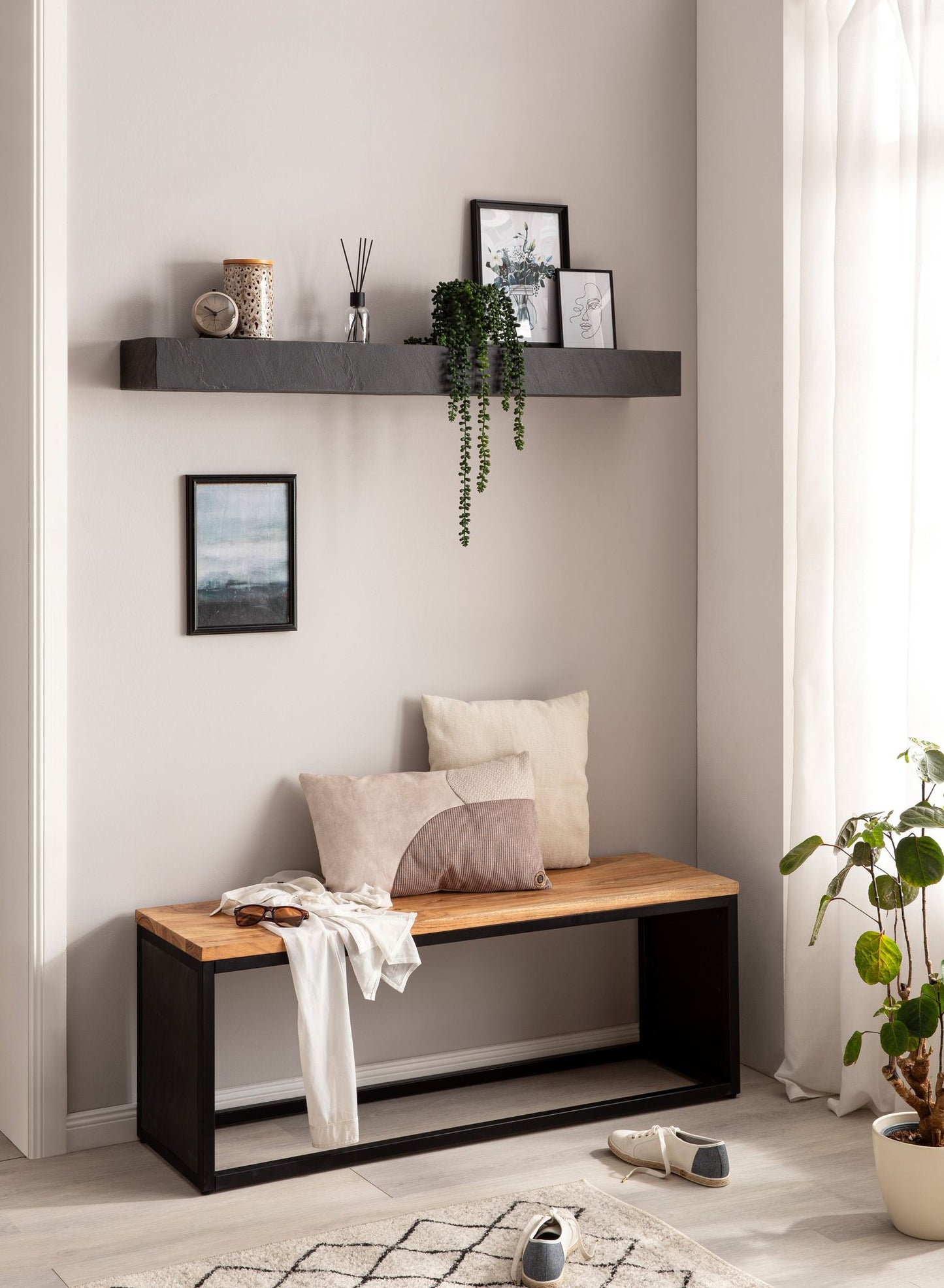 Estante De Pared 120x10x20 Cm_2