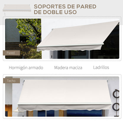 Outsunny Toldo Manual Retráctil Con Manivela 200x295 Cm Protección Solar Uv50+_5