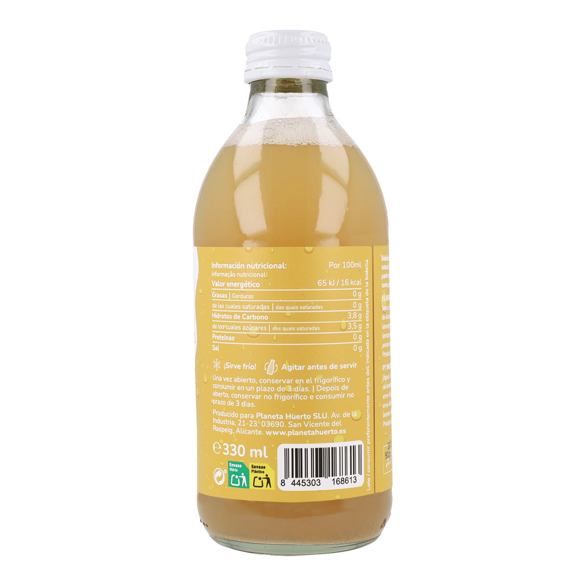 Pack 6x Kombucha ECO Jengibre y lemongrass Planeta Huerto 330 ml