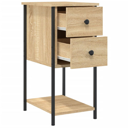 Mesitas Noche 2 Uds Madera Ingeniería Roble Sonoma 32x42x70 Cm_4