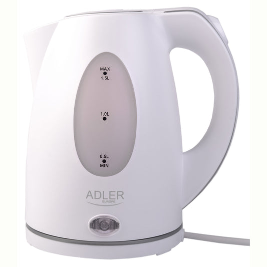 Hervidor Agua Eléctrico, 1,5 L, Resistencia Oculta, Inalámbrico, Apagado Automático, Base 360º Adler Ad 1207, 2200w_0