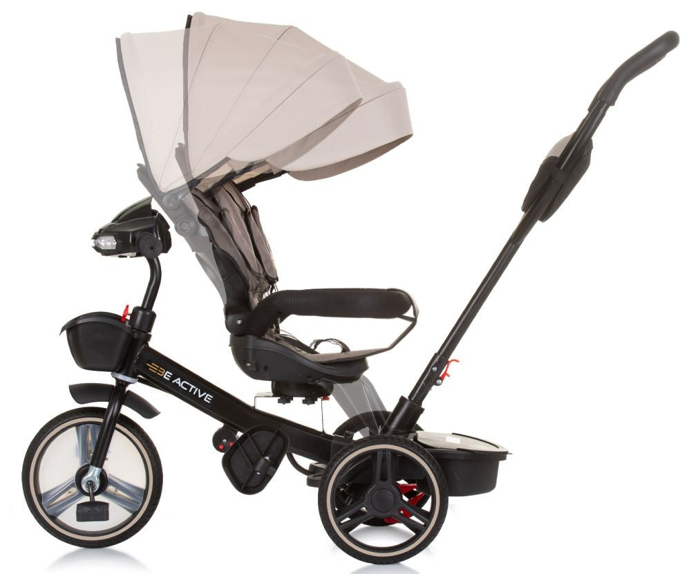 Triciclo Con Capota Y Mango Parental Be Active Macadamia_3