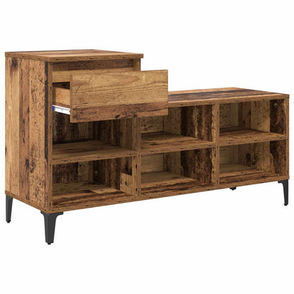 Armario Para Zapatos Con Cajón Madera Vieja 102 X 36 X 60 Cm_4