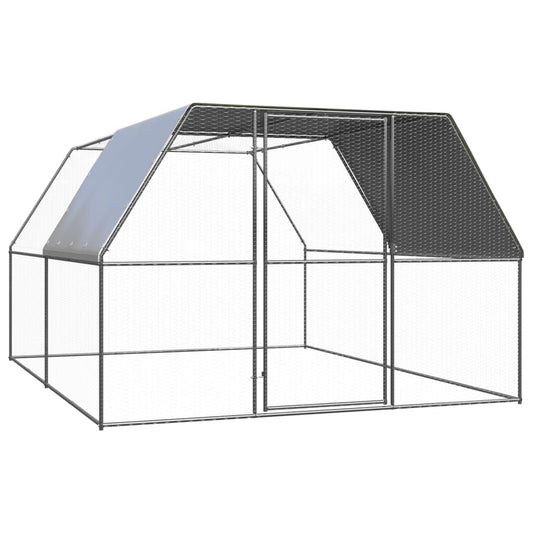 Vidaxl Jaula Gallinero De Exterior De Acero Galvanizado 3x4x2 M_0