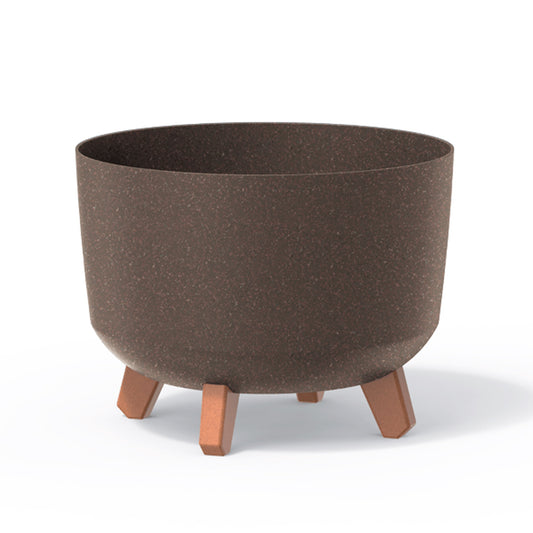 Macetero Color Café,sin Depósito , Colección Gracia De 28,5 X 28,5 X 22 Cm, Capacidad De 9,8 L.