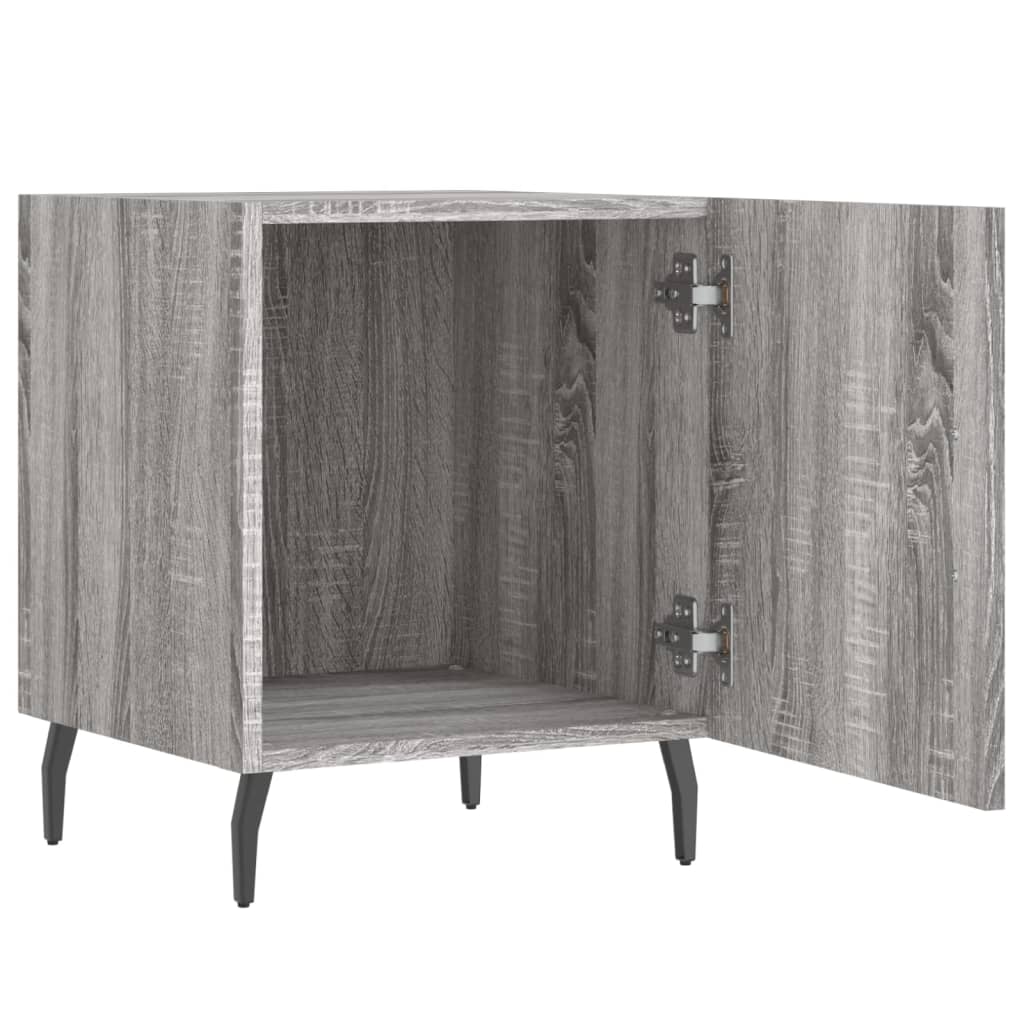 Mesita De Noche Madera De Ingeniería Gris Sonoma 40x40x50 Cm_3