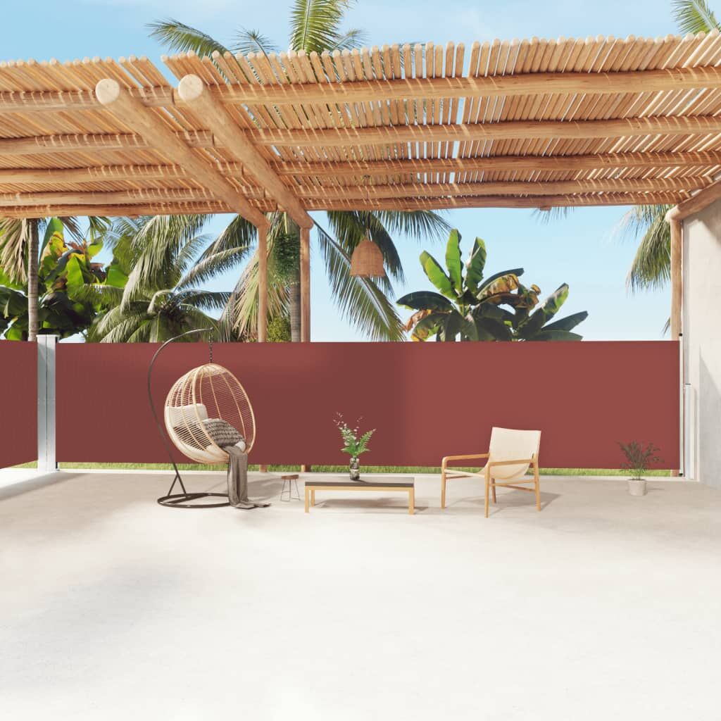 Vidaxl Toldo Lateral Retráctil Marrón 160x1200 Cm_1