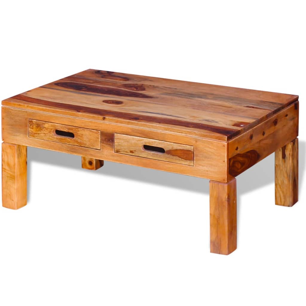Mesa De Centro De Madera Maciza De Sheesham_1