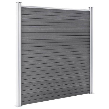 Valla De Jardín De Wpc Gris 353x186 Cm / Vetonek_2