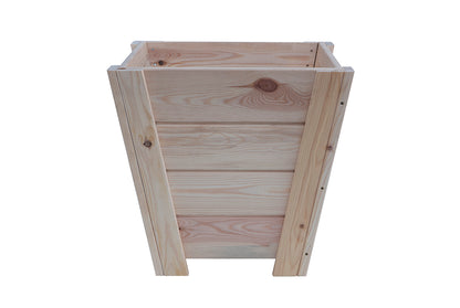 Macetero Abril Cerrado De Madera Natural De 50 X 50 X 47 Cm 10° 55l + Bolsa Geotextil.._1