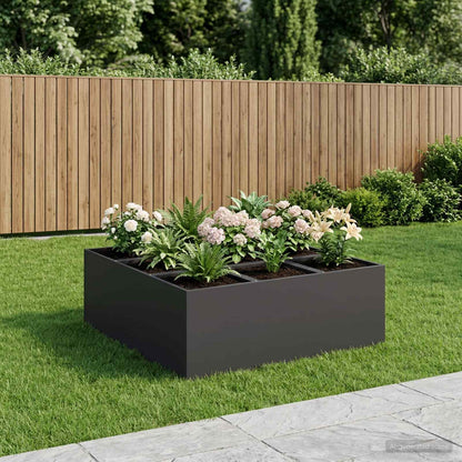 Macetero De Jardín Negro 100 X 100 X 30 Cm_1