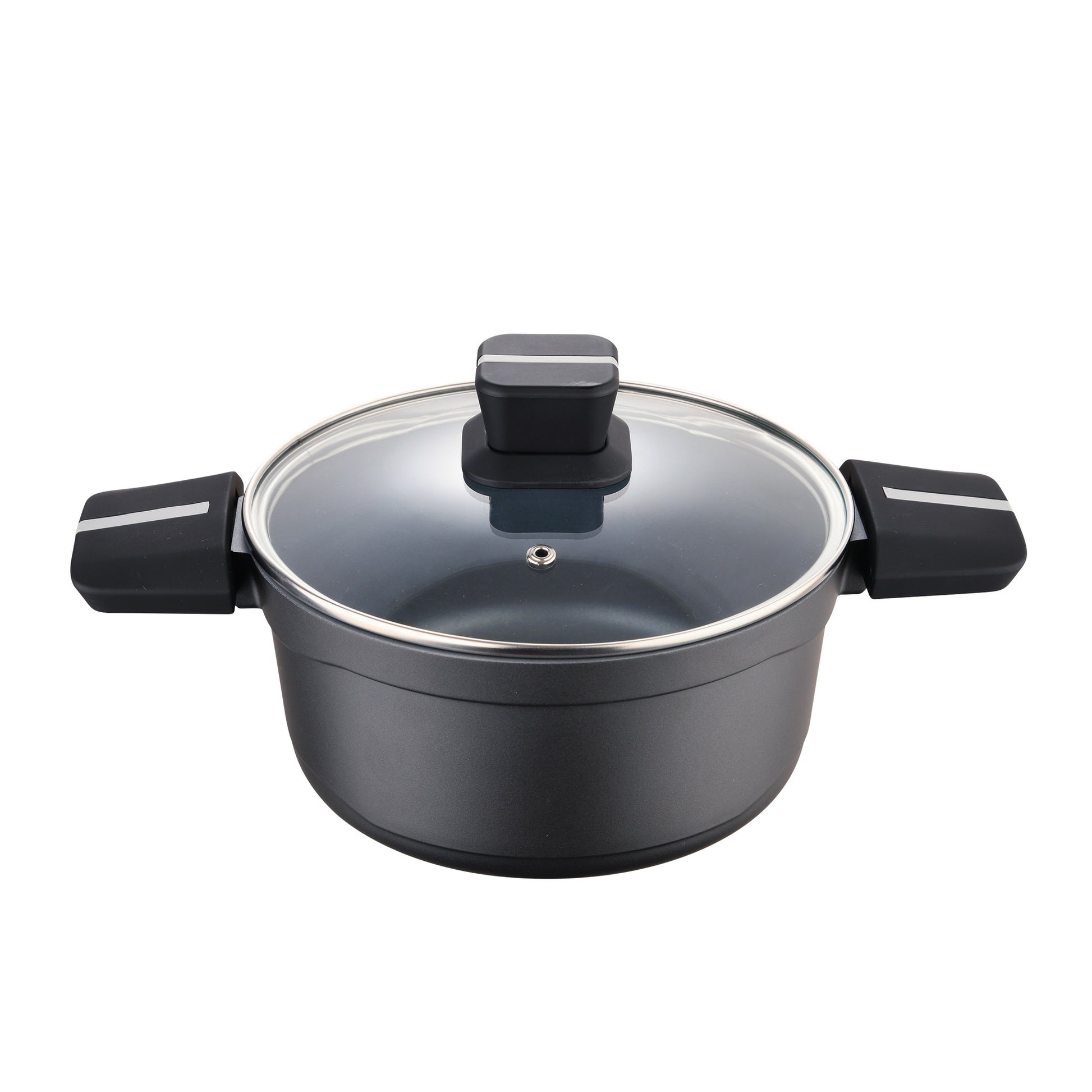 Cacerola 20x10cm Alu Fundido Ind C/tapa Bistro Grey