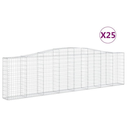 Cestas De Gaviones 25 Uds Forma De Arco Hierro 400x30x100/120cm_0