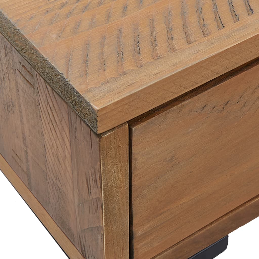Mesa De Centro Madera Maciza De Pino 90x50x35 Cm_4