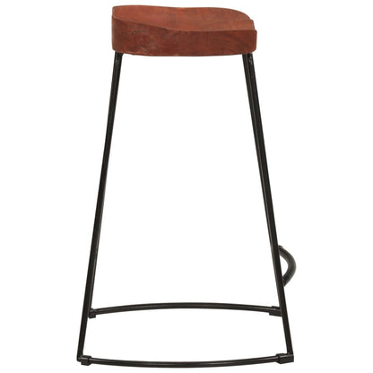 Taburetes De Bar Gavin 2 Uds Madera Mango Maciza 45x40x63 Cm_3