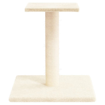 Poste Rascador Para Gatos Con Plataforma Color Crema 38 Cm_2