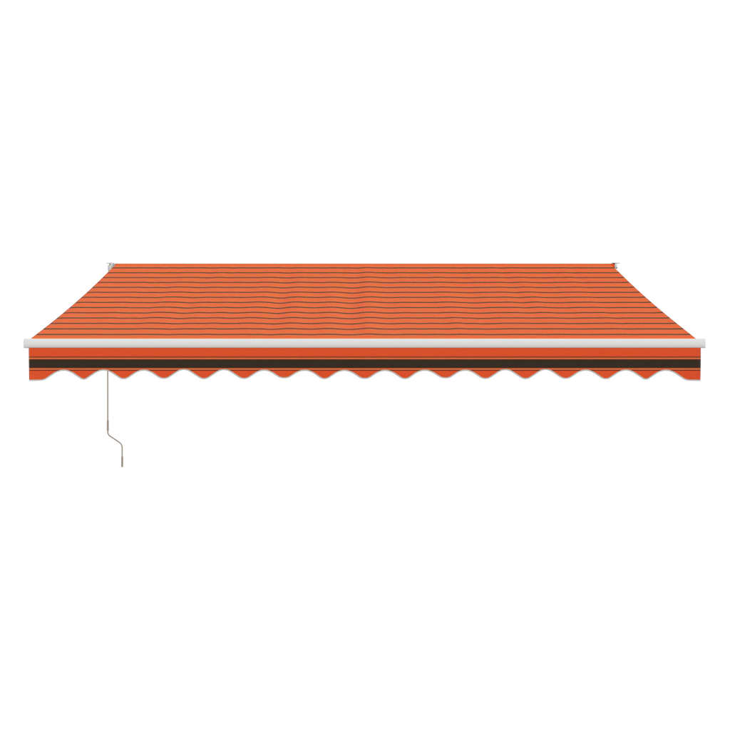 Toldo Retráctil Aluminio Y Tela Naranja Y Marrón 4x3 M_2