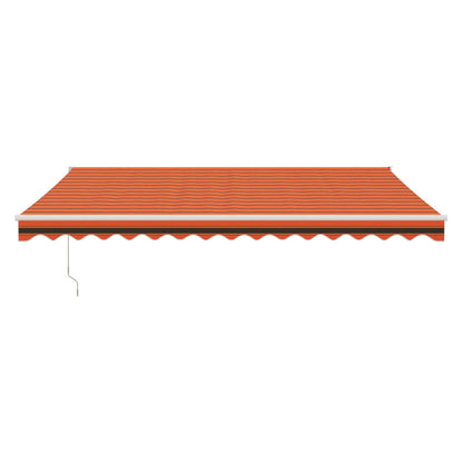 Toldo Retráctil Aluminio Y Tela Naranja Y Marrón 4x3 M_2
