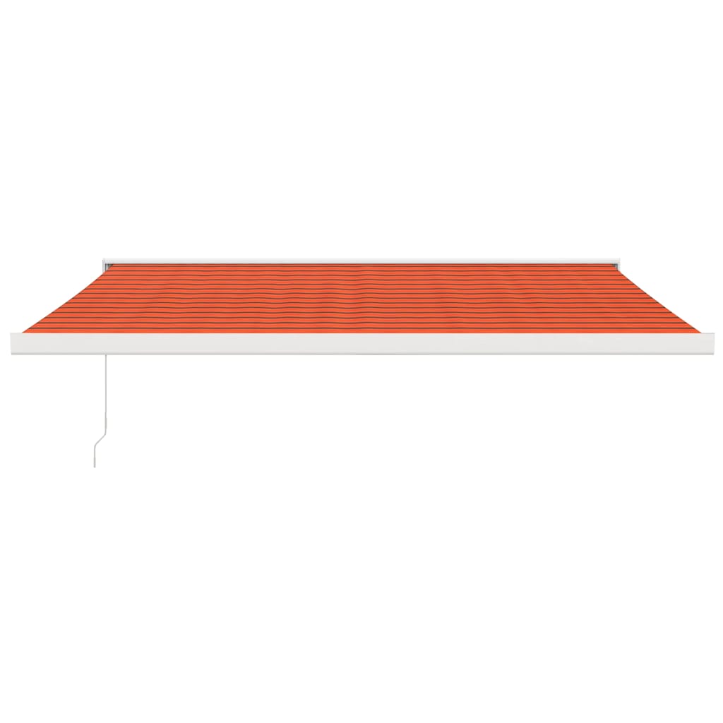 Toldo Retráctil Aluminio Y Tela Naranja Y Marrón 4x3 M_2