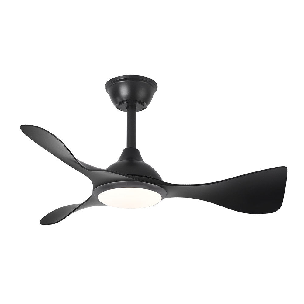Ventilador Dc Caiman 36w 3600lm Negro 89d 3aspas 6vel 3000-4500-6500k Remoto+reg.intensidad+memoria+temporizador_1