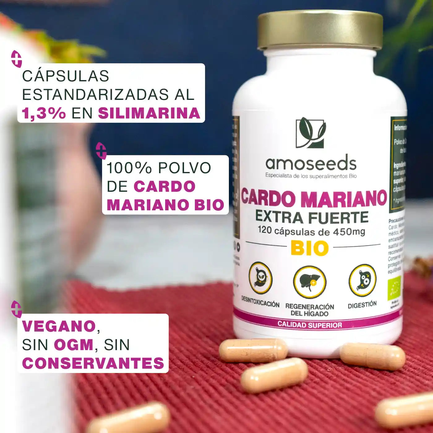 Cardo Mariano Bio, Extra Fuerte | 120 Cápsulas_3