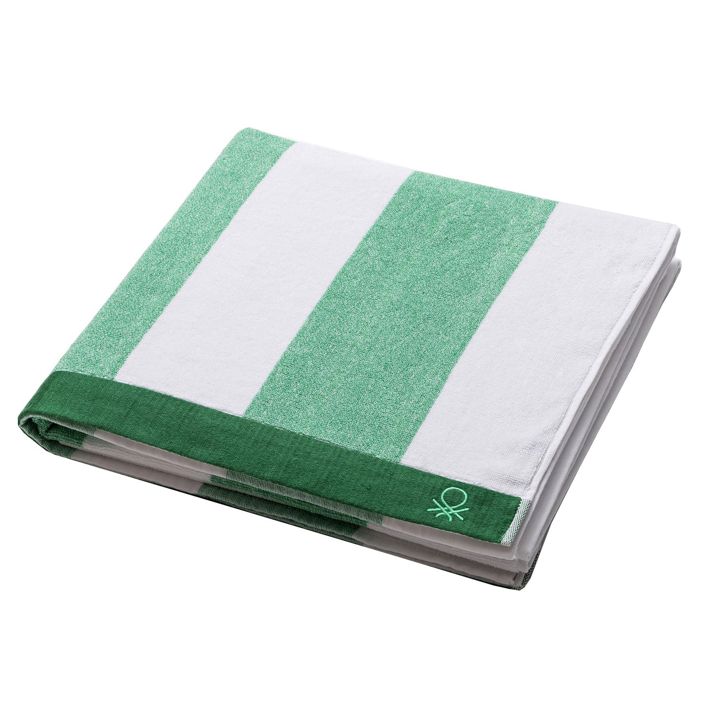 Set 2pc Toalla De Playa (toalla 90x160cm + Bolsa 144tc Hilo Teñido) Verde Rainbow Be_4