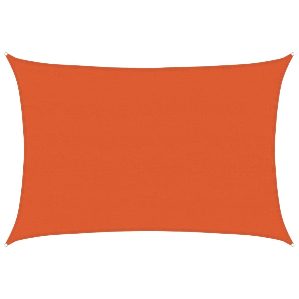 Vidaxl Toldo De Vela Rectangular Hdpe Naranja 160 G/m² 5x7 M_0
