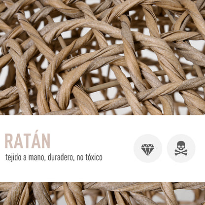 Pawhut Cueva De Ratán Con Cojín Para Gatos Base Elevada Con 3 Patas Φ52x58 Cm_3