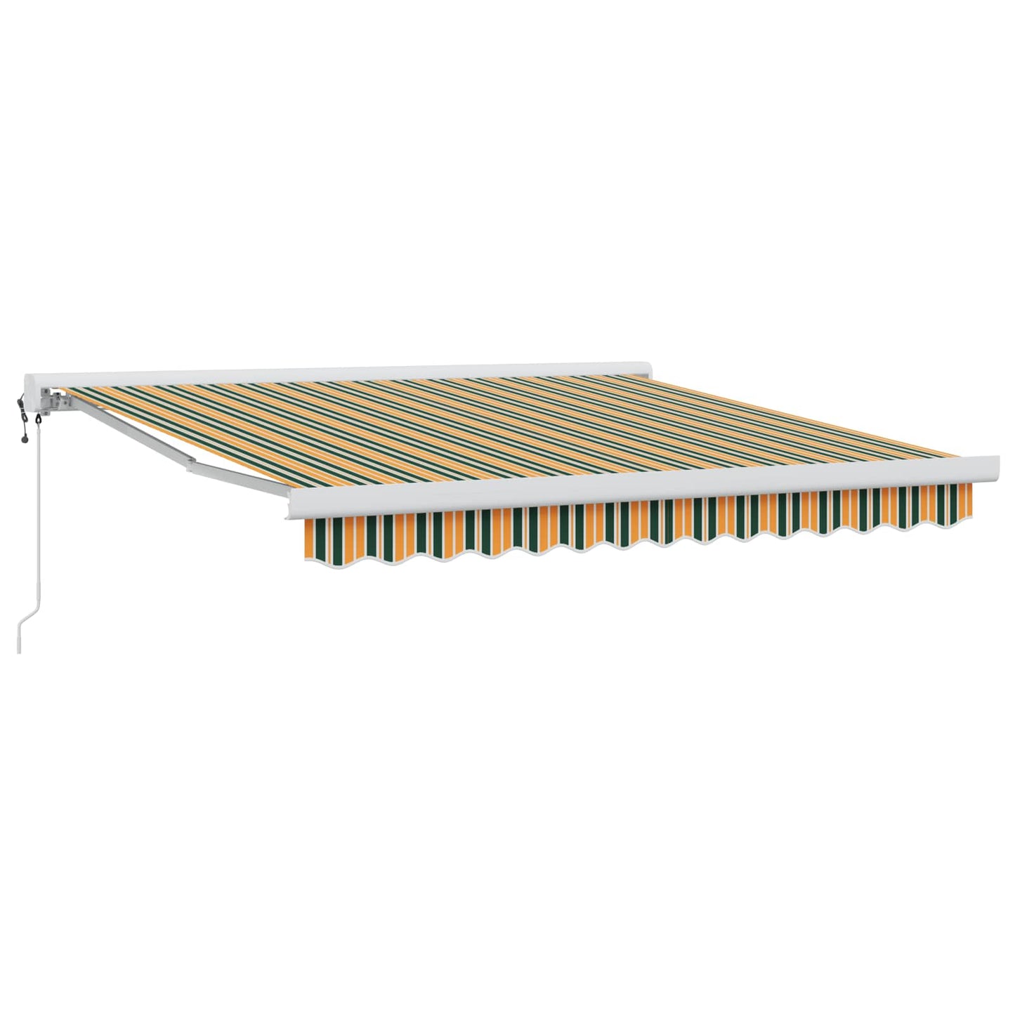 Toldo Retráctil Verde Y Amarillo 350 X 250 X 165 Cm_1