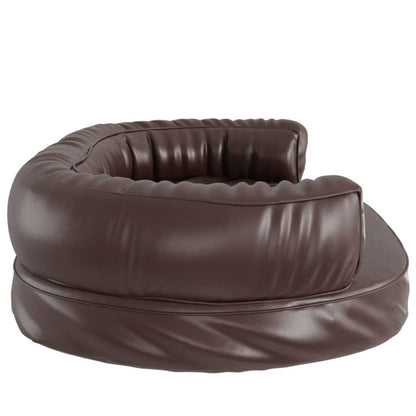 Vidaxl Cama Para Perros De Espuma Cuero Sintético Marrón 88x65 Cm_4