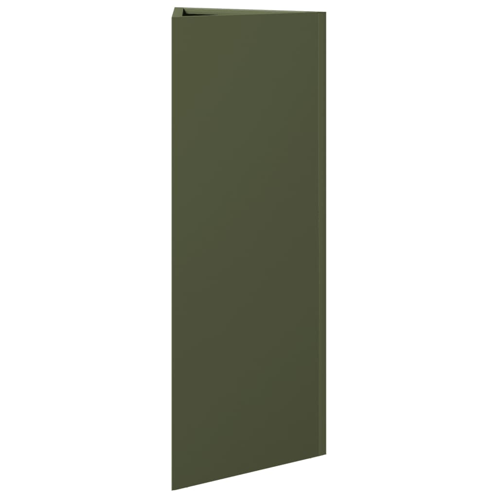 Jardinera Triangular Acero Verde Oliva 30x26x75 Cm_3