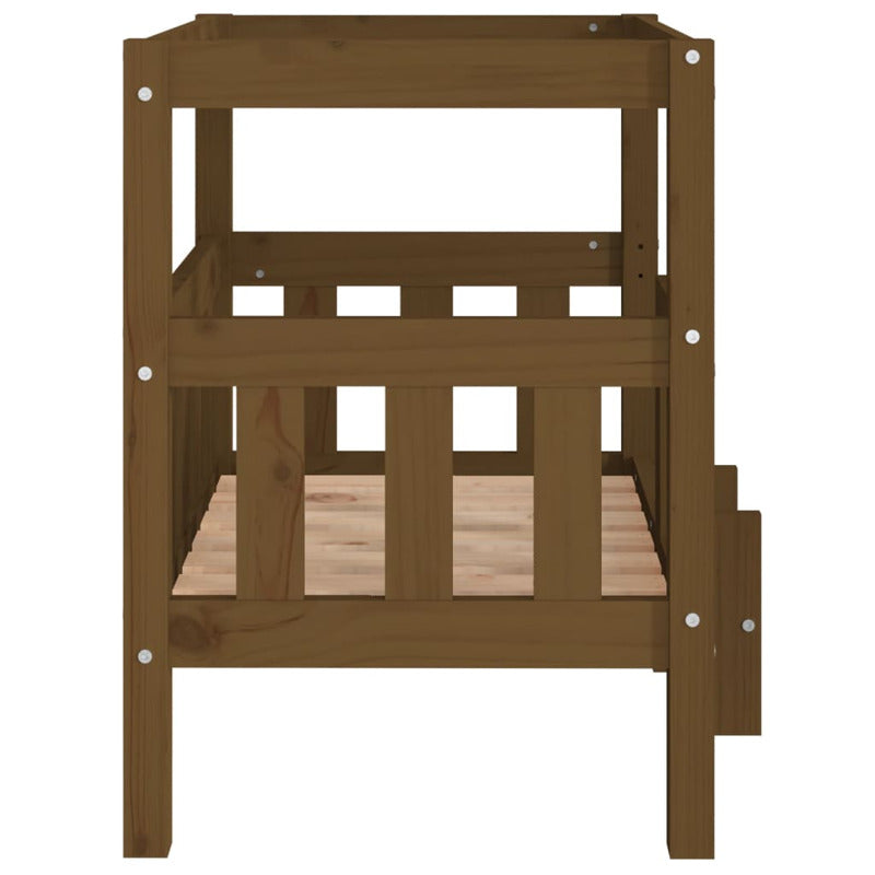 Vidaxl Cama Para Perros Madera Maciza Pino Marrón Miel 65,5x50,5x70 Cm_5