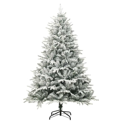 Vidaxl Árbol De Navidad Artificial Con Nieve Pvc Y Pe Verde 180 Cm_0
