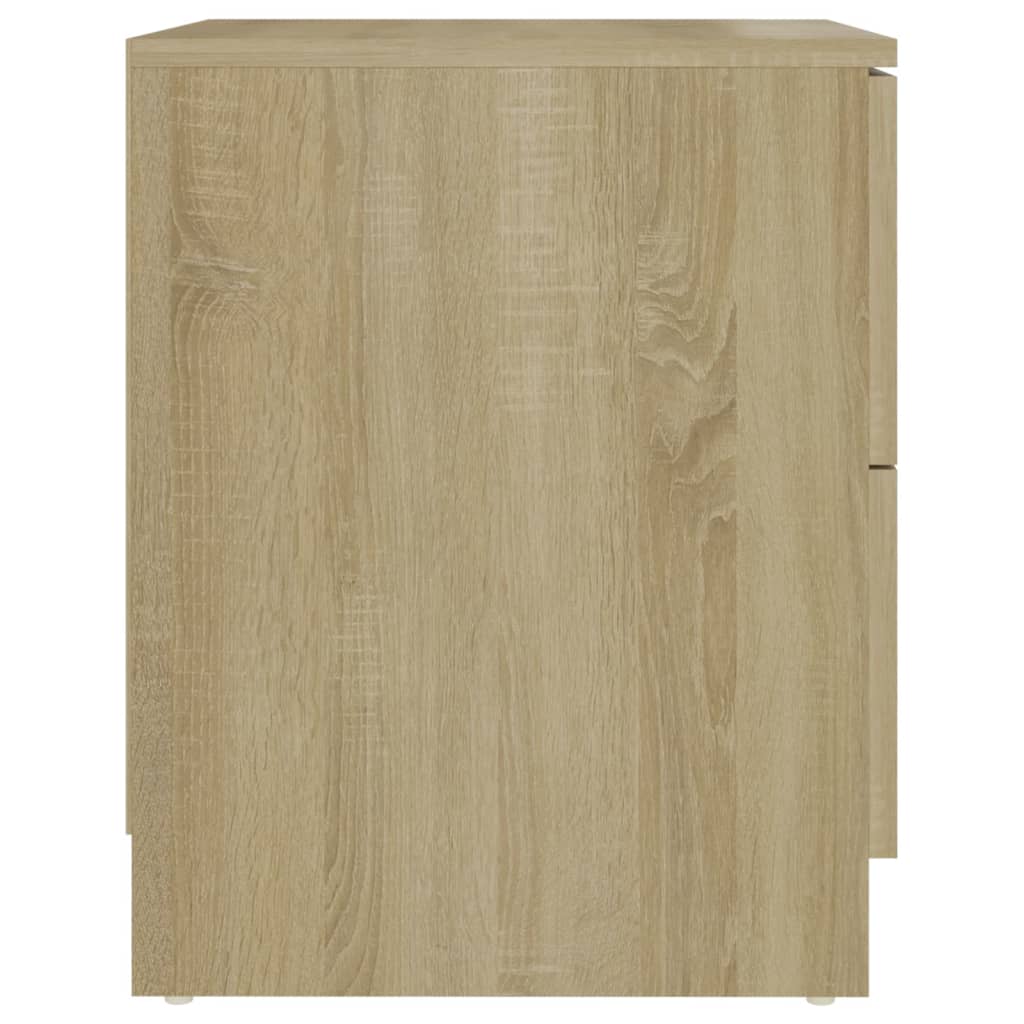 Mesita De Noche Madera De Ingeniería Roble Sonoma 40x40x50 Cm_2