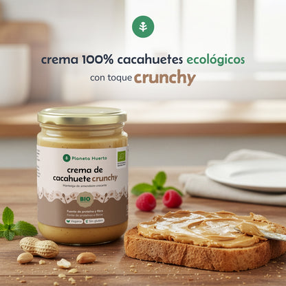 Crema de Cacahuete Crunchy ECO Planeta Huerto 350g