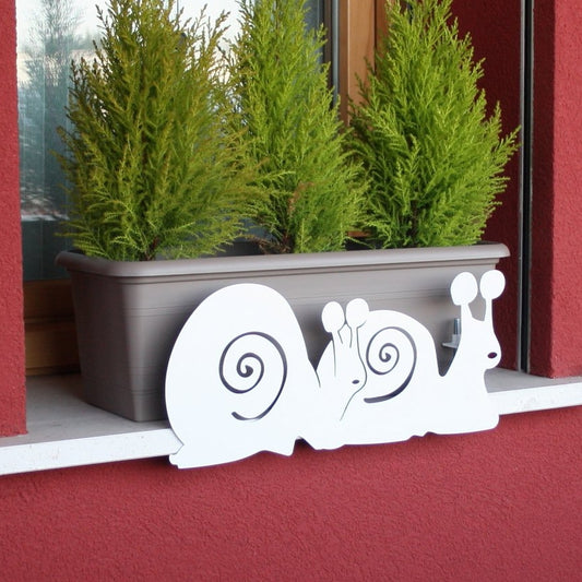 Soporte Jardinera Vasosicuro Caracoles Blanco._0