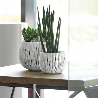 Prosperplast Bowl Sandy De Plástico Con Depósito En Color Gris Piedra, 13,6 (alto) X 18 (ancho) X 18 (profundo) Cms_5