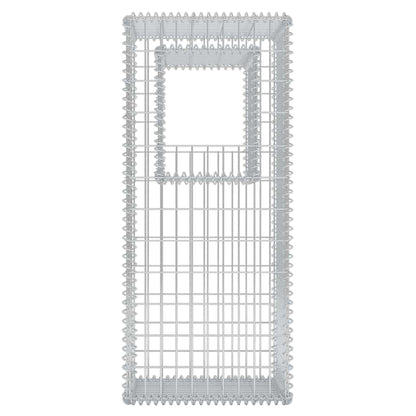 Cesta Poste/jardinera De Gaviones 2 Unidades Acero 50x50x120 Cm_4