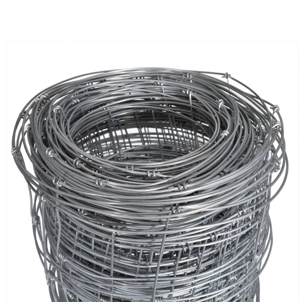 Valla De Jardín De Acero Galvanizado Plateado 50x1,6 M / Vetonek_4