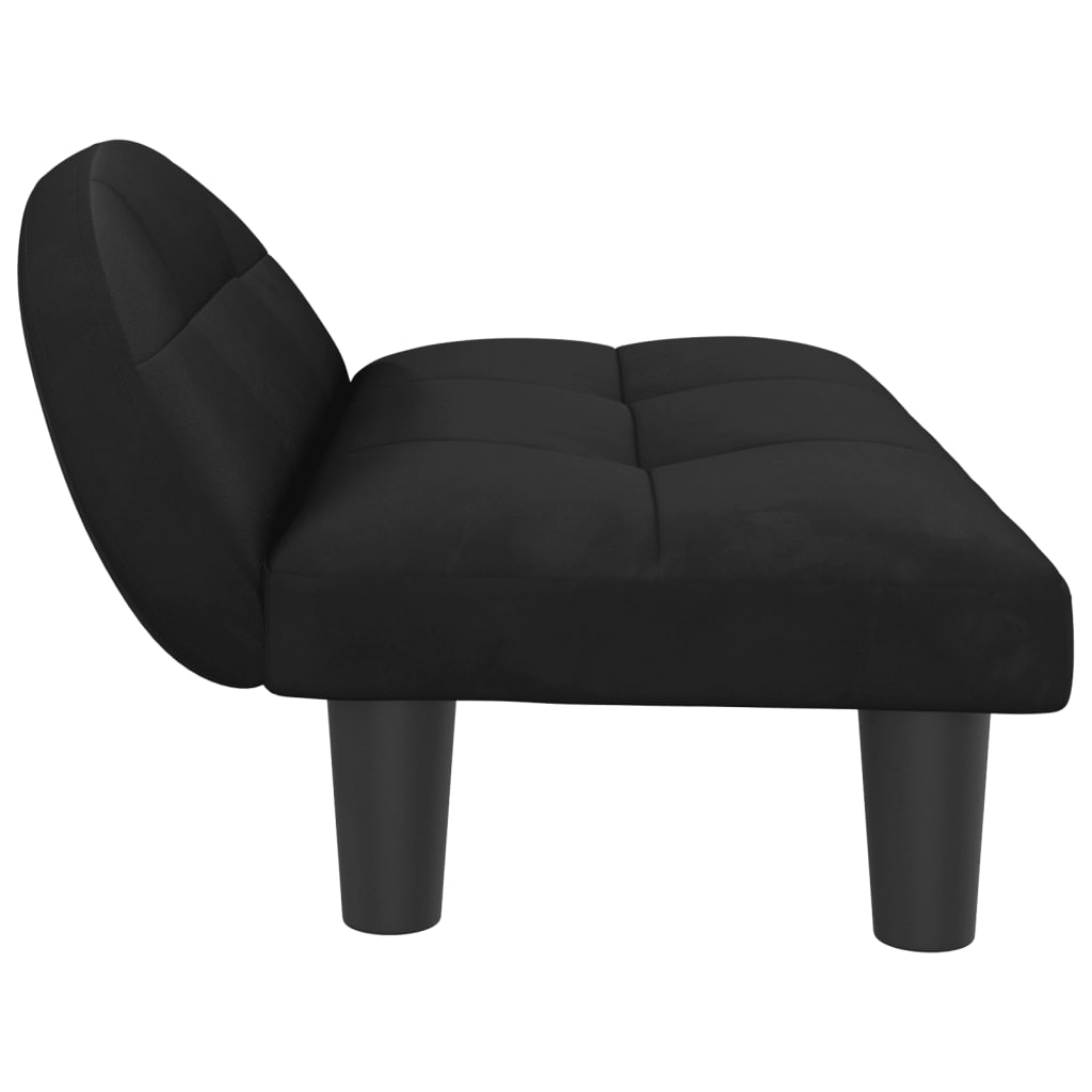 Cama Para Perros De Terciopelo Negra 70x52x30 Cm / Vetonek_1