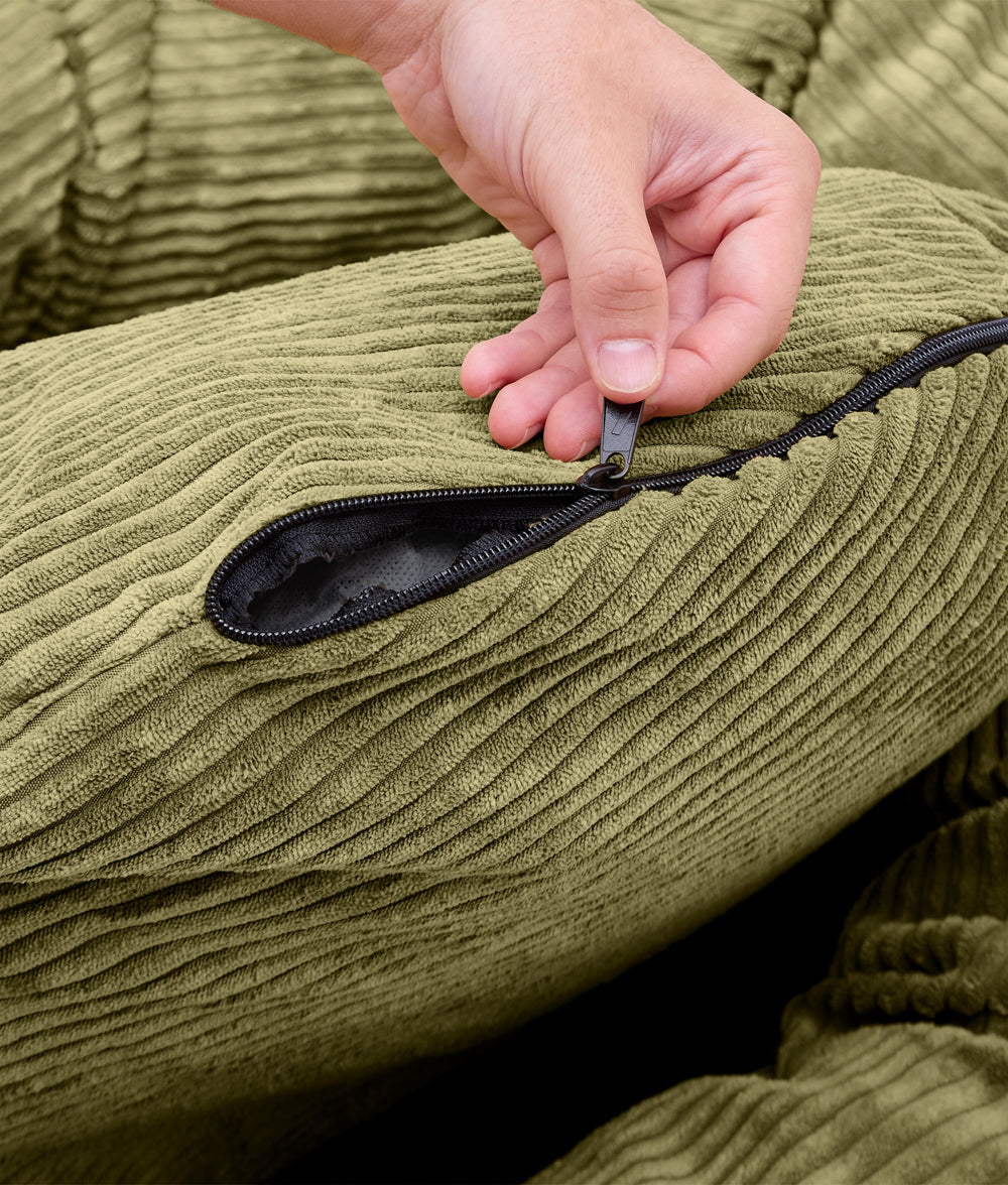 Cafide Cama Donut Para Perro Con Tejido De Pana Verde. Modelo Nuba. Talla L (100x100x25 Cm)_2