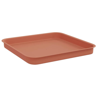 Bandeja Cuadrada Para Flores 6 Uds. Rojo Ladrillo Plástico_4