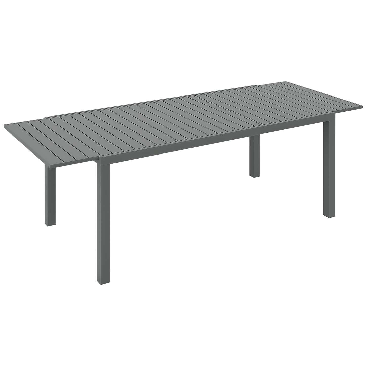 Outsunny Mesa De Jardín Extensible Con Marco De Aluminio 180/240x94x73 Cm Gris_0
