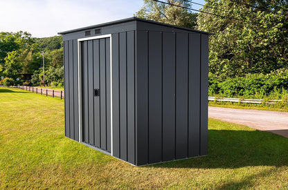 Duramax - Caseta Jardín - Eco Pent Roof 8x4 - Metal  - Color Gris Antracita_2