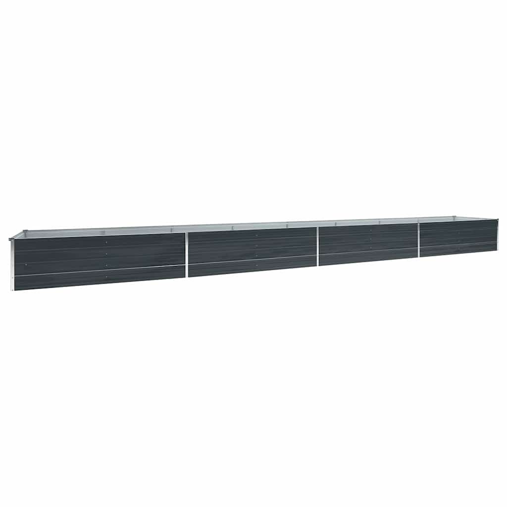 Arriate De Acero Galvanizado Gris Antracita 600x80x45 Cm_0